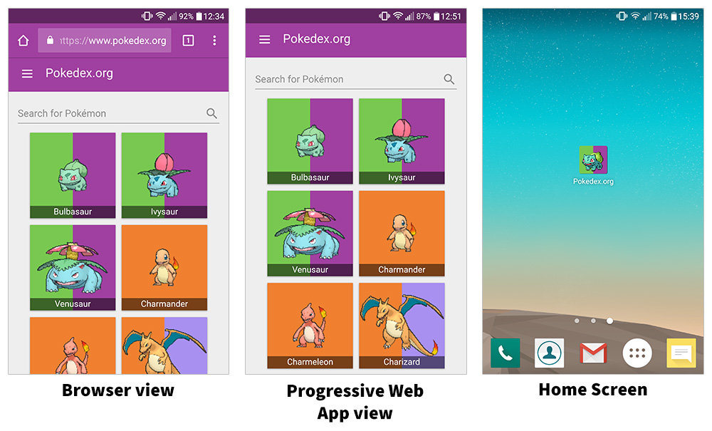 Pokedex Progressive Web App